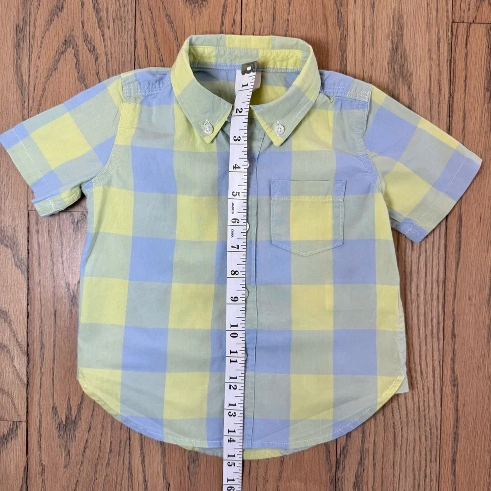GAP Kids Toddler Plaid Short Sleeve Shirt Size 18-24 Months